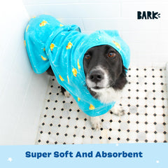 Barkbox Bata de Perro Secado Rápido con Gancho y Lazo – Talla Grande
