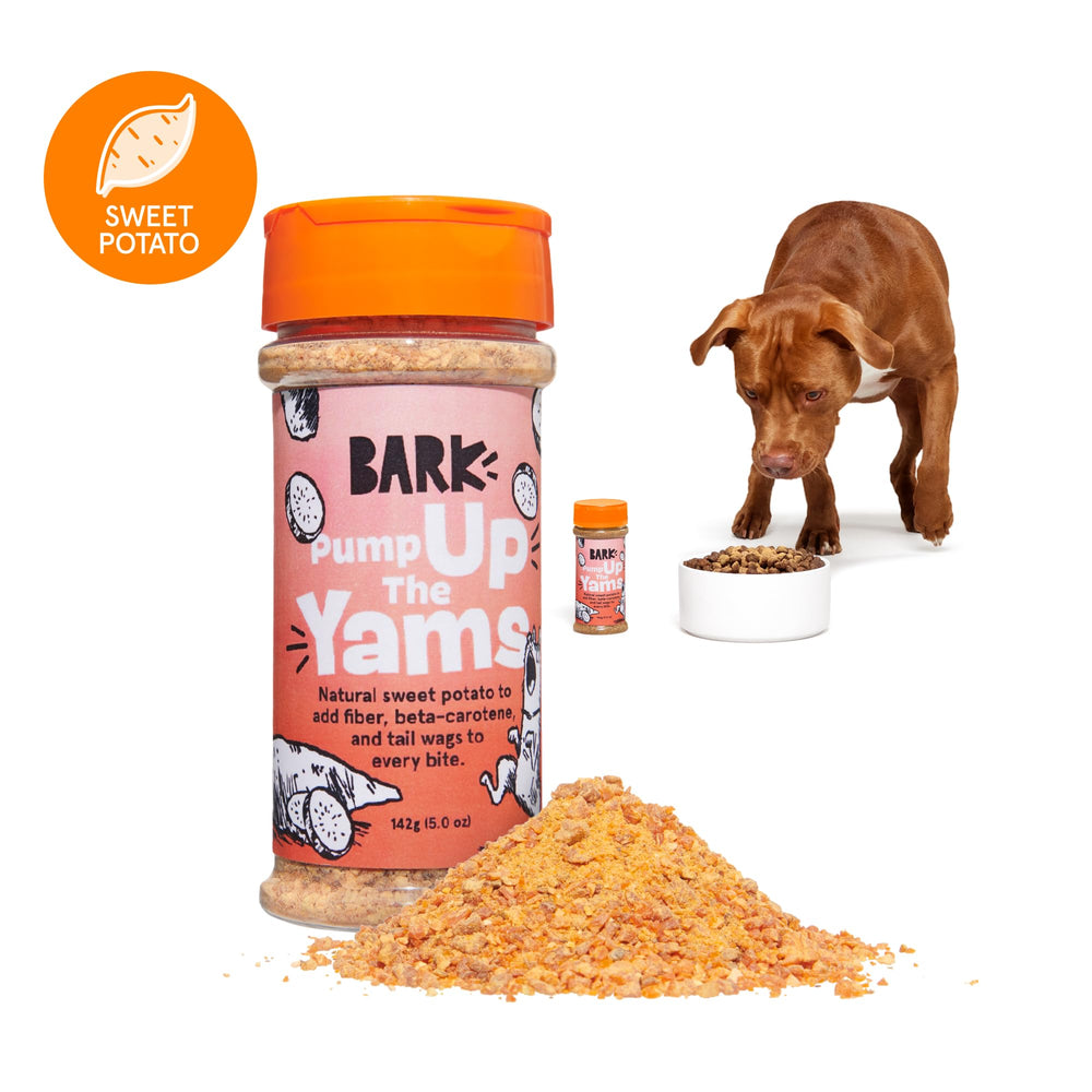 Barkbox espolvoreado sobre alimento seco para variedad de sabor.