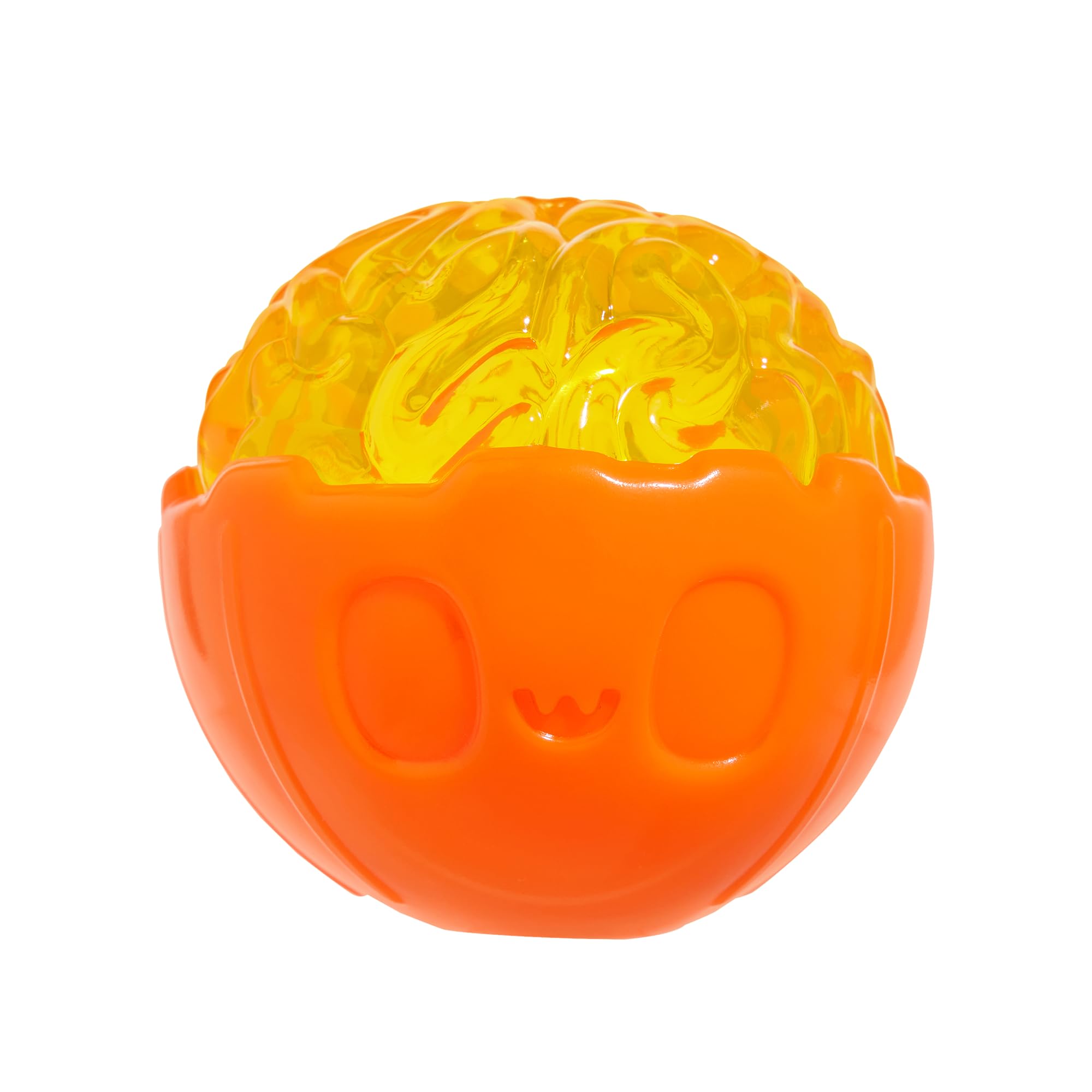 Juguete BarkBox Pumpkin Prodigy con dispensador de golosinas para perros activos.