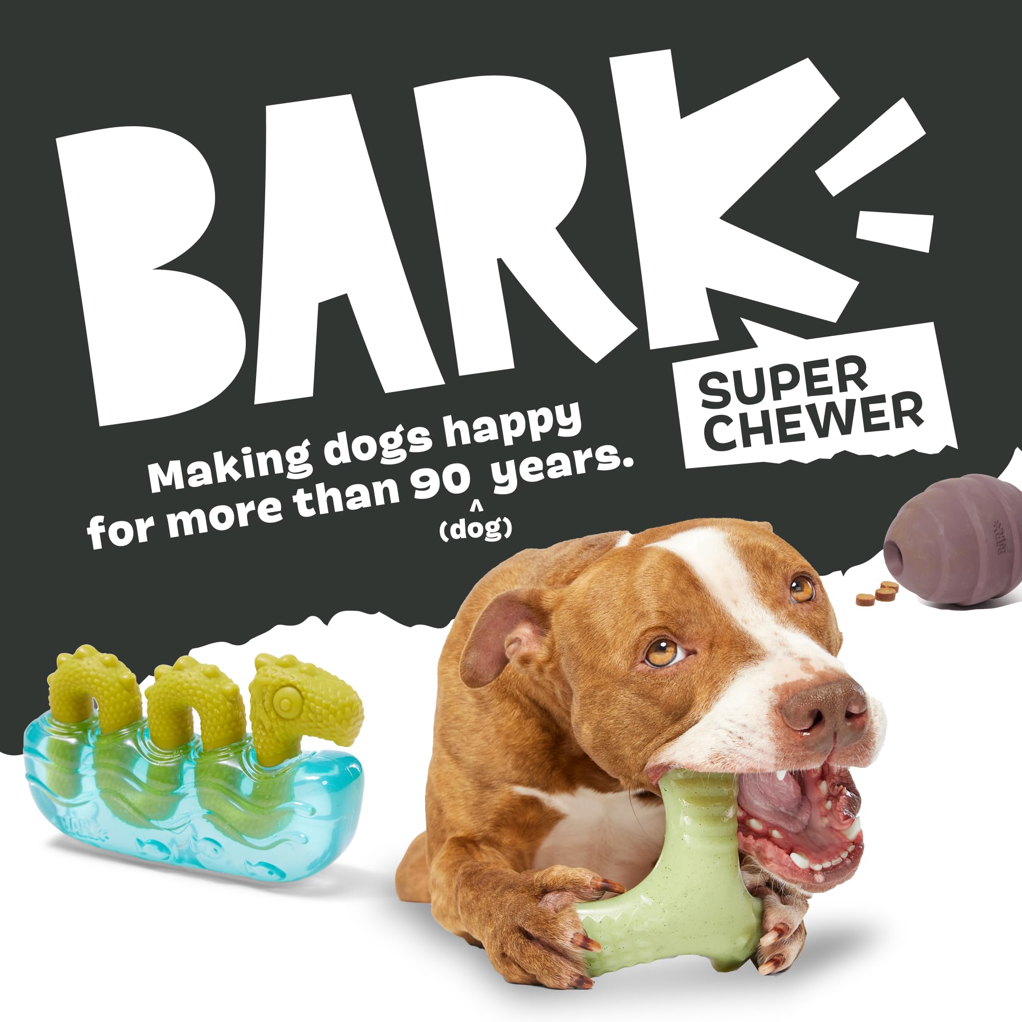Juguete duradero BarkBox Pumpkin Prodigy para perros potentes.
