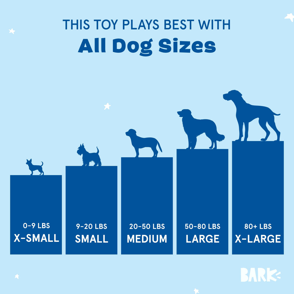 BarkBox Ollie tentáculos crujientes para tirón y juego interactivo.