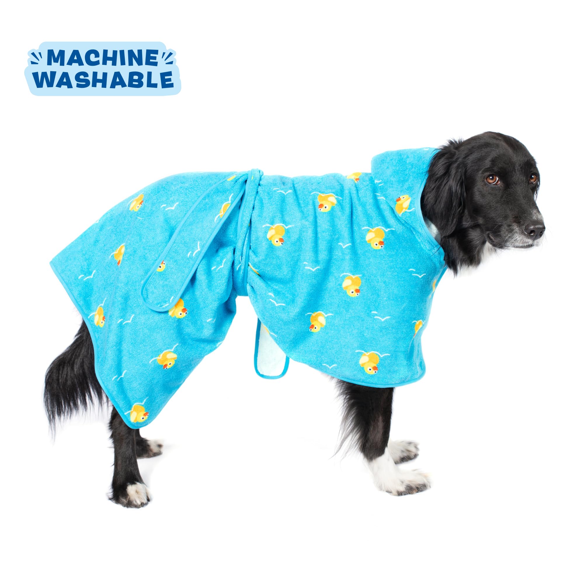 Barkbox Bata de Perro Secado Rápido con Gancho y Lazo – Talla Grande