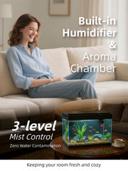 BarkBuddy humidificador camara aroma: aroma suave y niebla regulable.