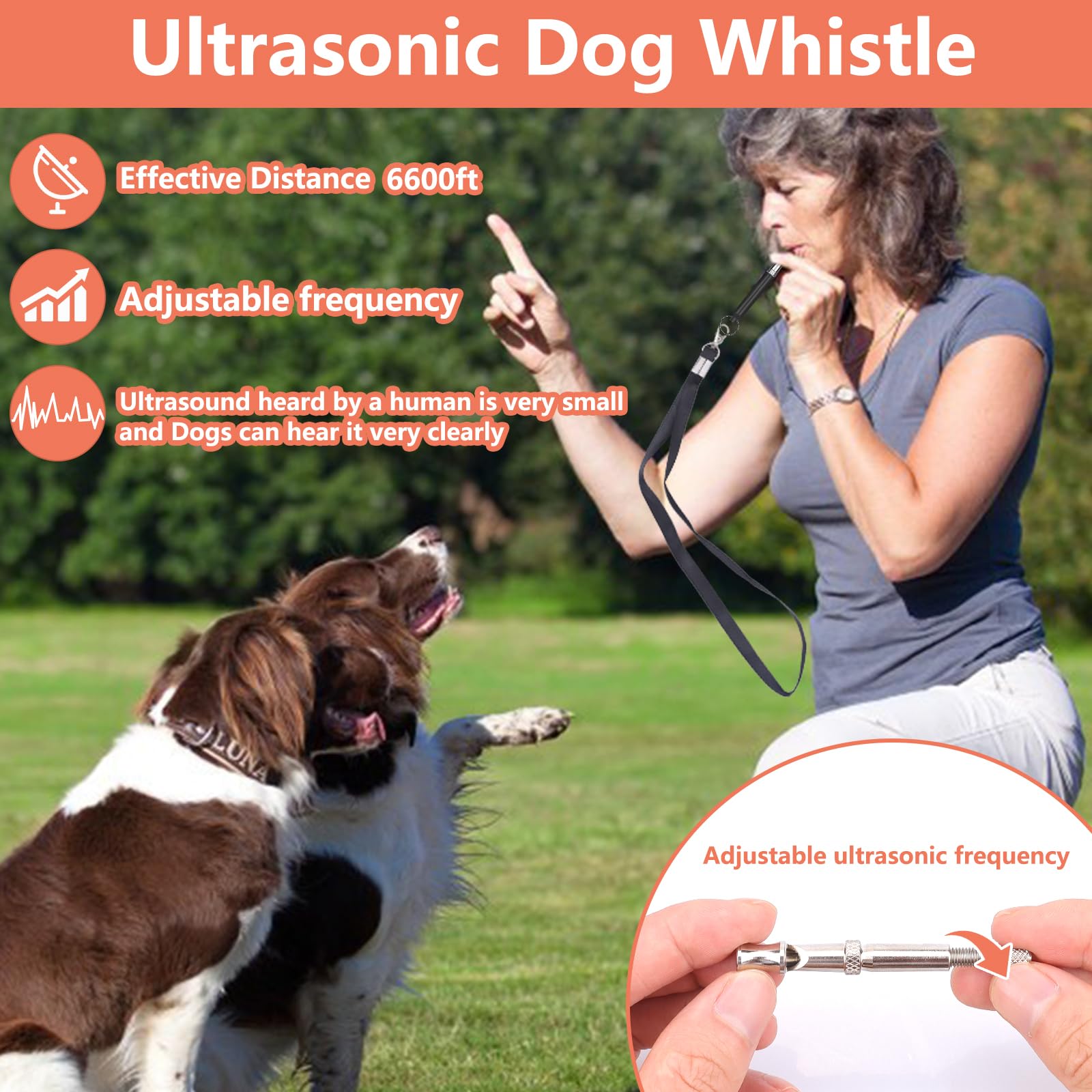 BARKIE silbato 2 en 1 con clicker para entrenamiento versátil
