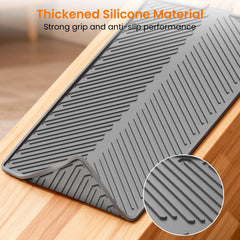 Barkitty alfombra silicona gris, superficie antiarañazos para gatos.