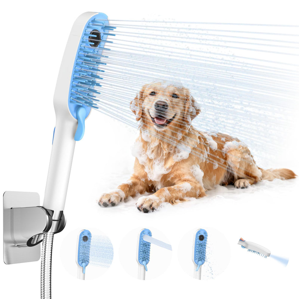 Ducha Barkitty para perros con 4 modos para baño rápido.