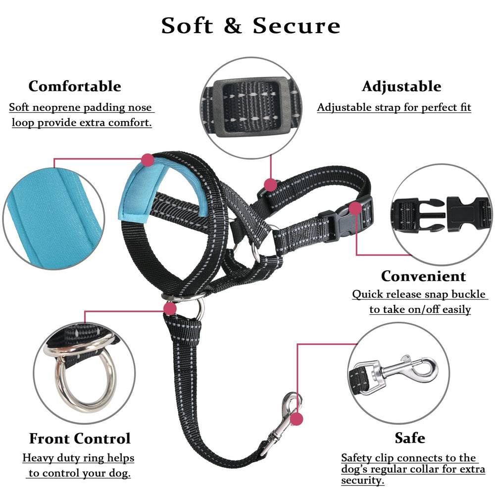 BARKLESS enlace de seguridad conecta al collar habitual para mayor protección.