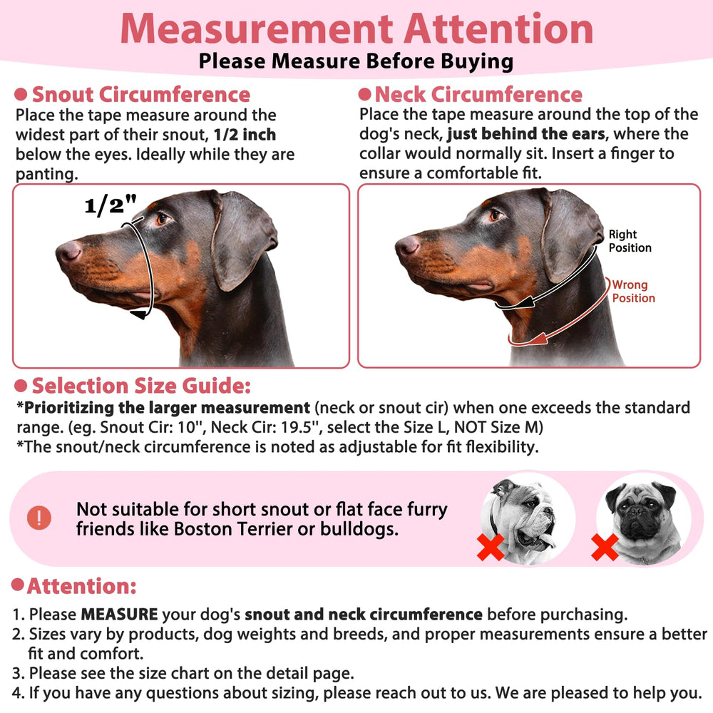 BARKLESS collar de cabeza con cierre rápido para ponérselo en minutos.