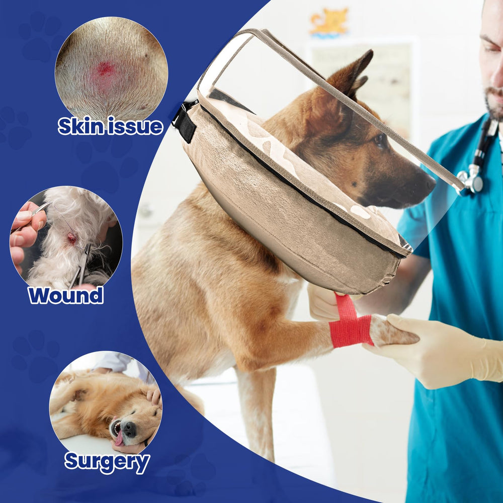 BARKLESS collar de recuperación inflable diseño envolvente para comodidad.