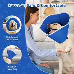 BARKLESS cono elíptico ajustable garantiza ajuste seguro y evita que el perro se quite