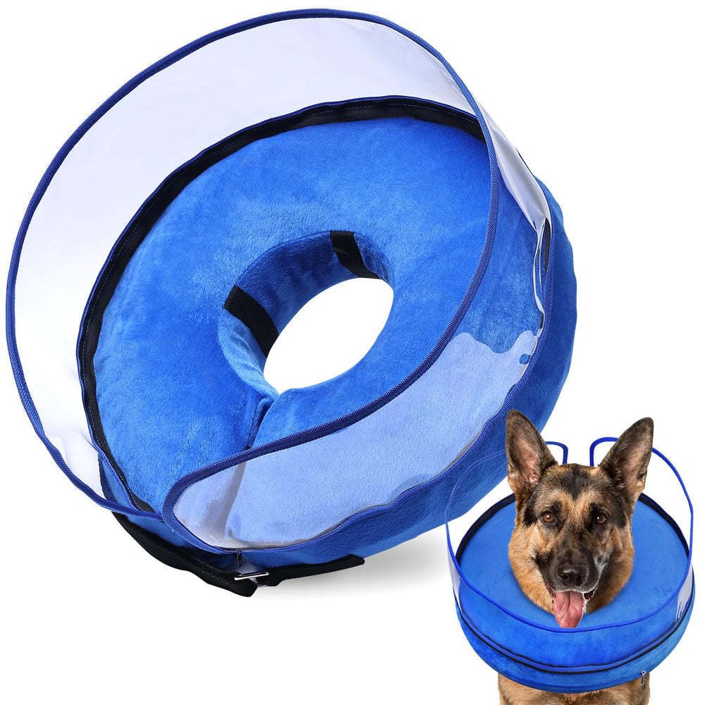 BARKLESS cono inflable para perros grandes, comodidad y libertad de visión durante la recuperación.