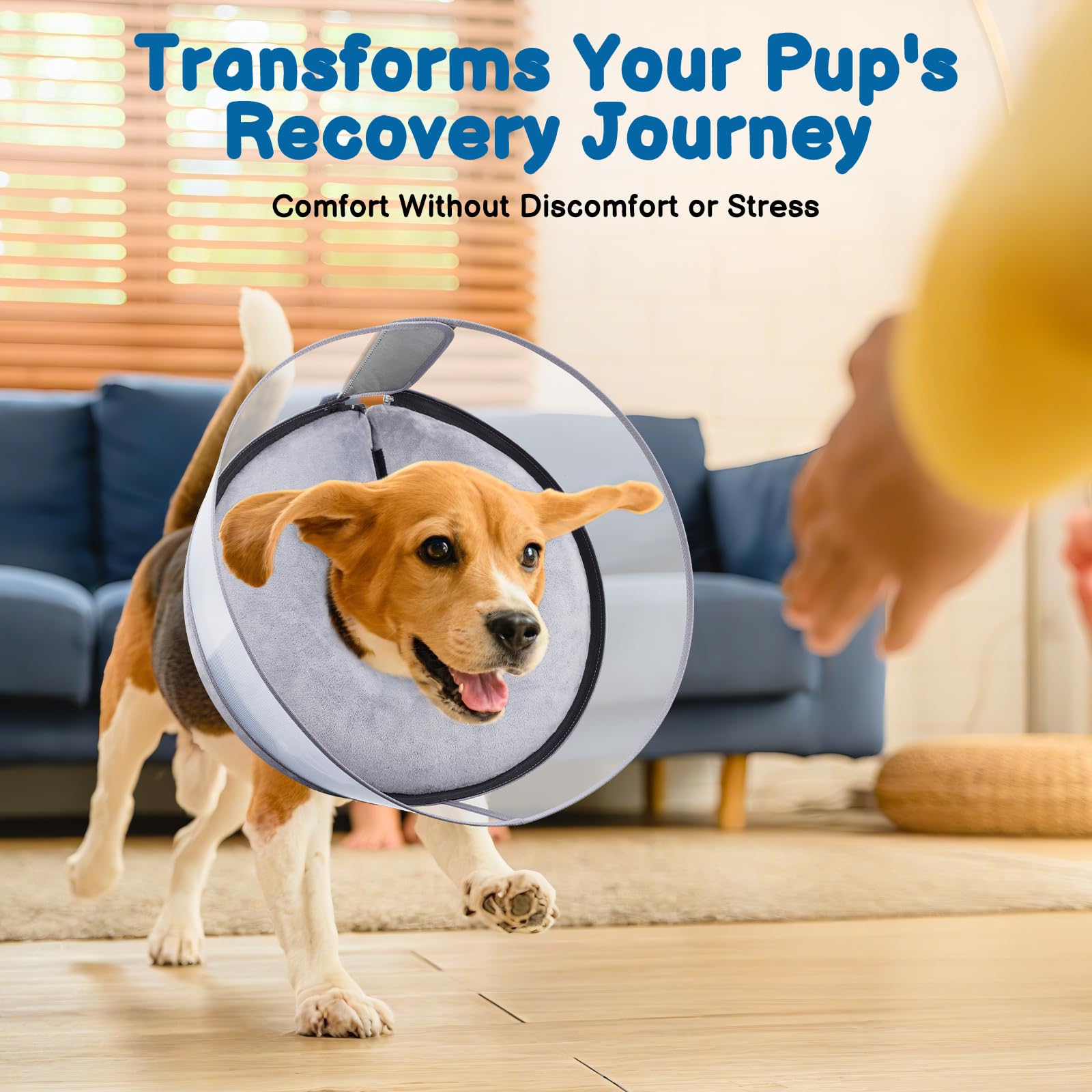 BARKLESS Collar Donut, protección alta, ideal para heridas en perros grandes.