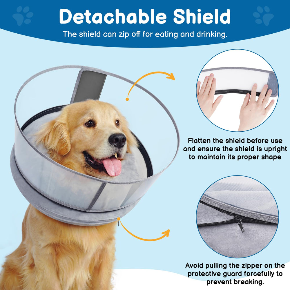BARKLESS Collar Donut, guía de reinflado cada 1–3 días para mantenimiento.