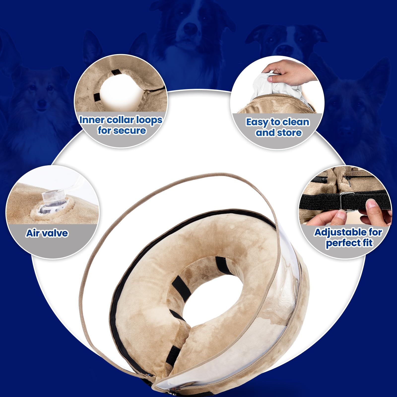 BARKLESS durabilidad y seguridad del cono inflable para uso prolongado.