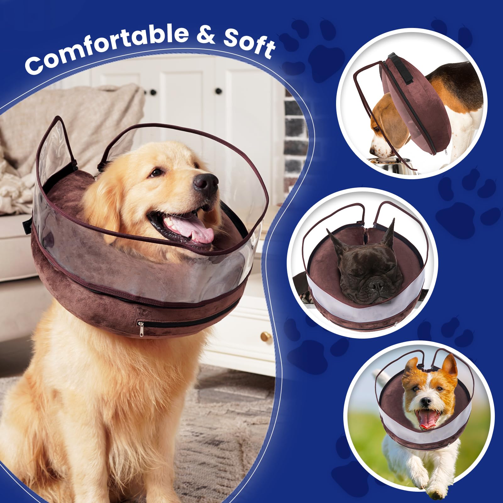 BARKLESS guía de uso para inflar y ajustar el collar.