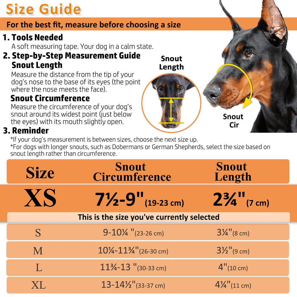BARKLESS Muzzle: uso-grooming para sesiones de cuidado sin tirones.