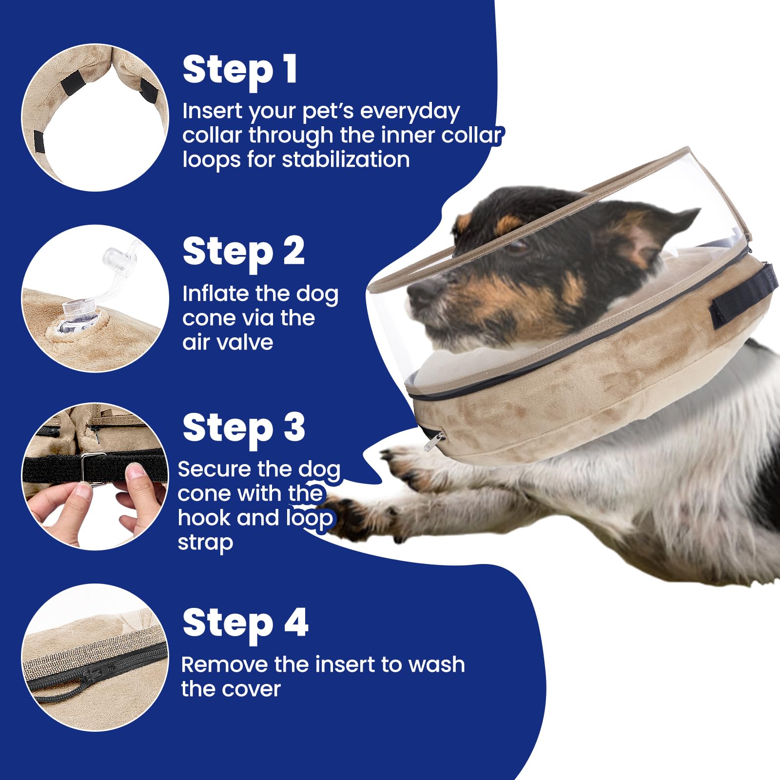 BARKLESS superficie suave para cuello: evita irritación durante el uso.