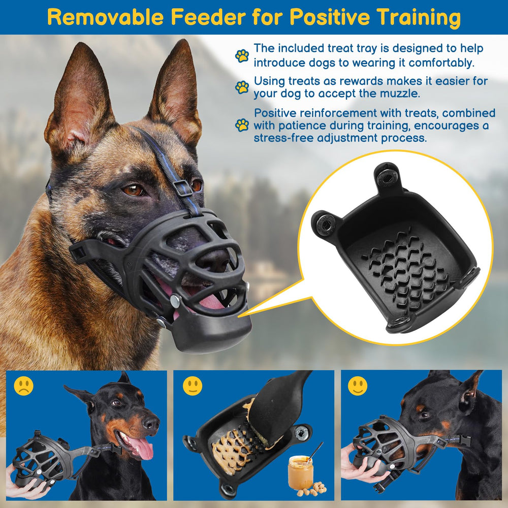 BARKLESS tapa premio para bozal, facilita entrenamiento y visitas al veterinario.