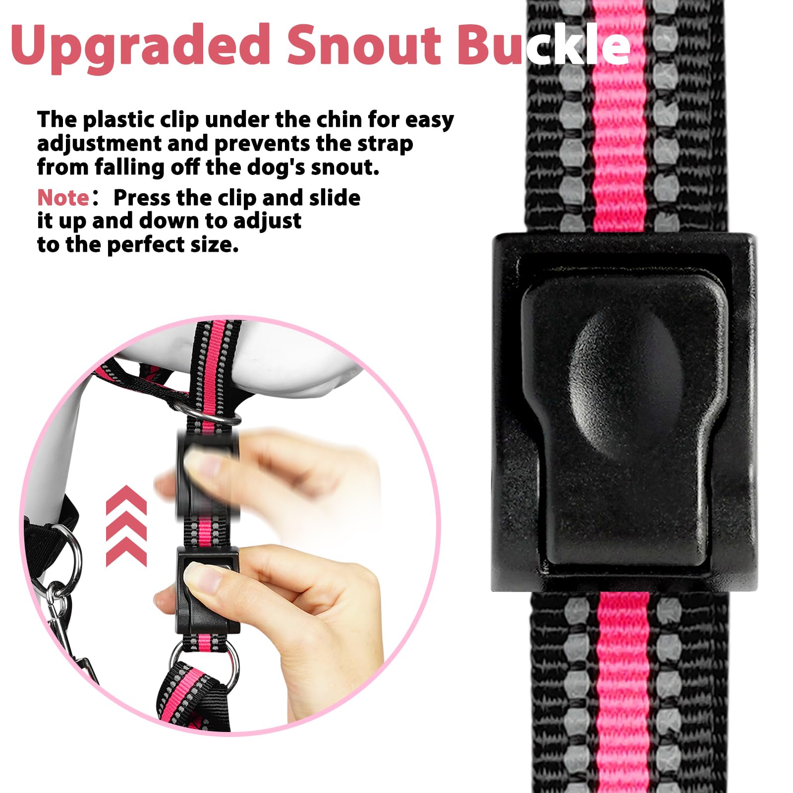BARKLESS collar con tiras reflectantes para mayor visibilidad nocturna.