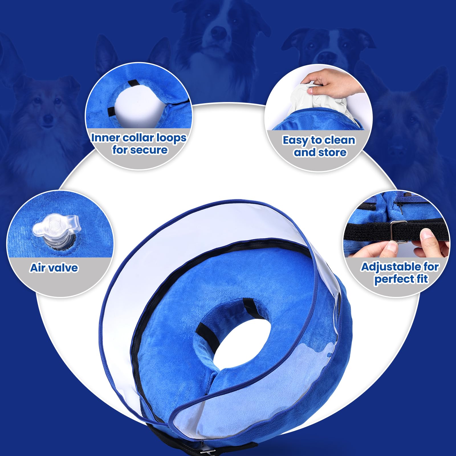 BARKLESS uso diario seguro, ideal para perros de razas grandes tras cirugías.