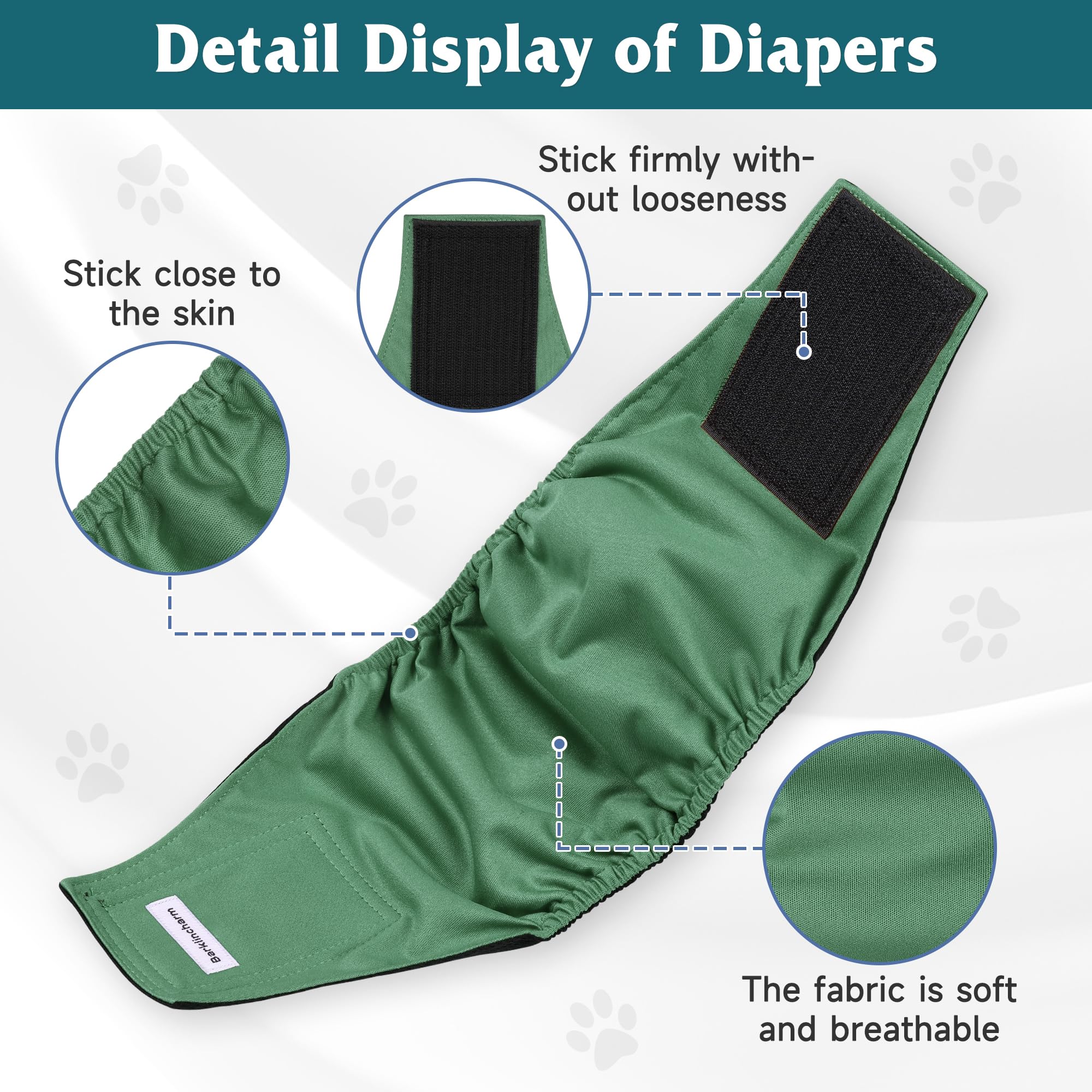 Barklincharm panales con diseño ergonómico se adaptan al cuerpo.