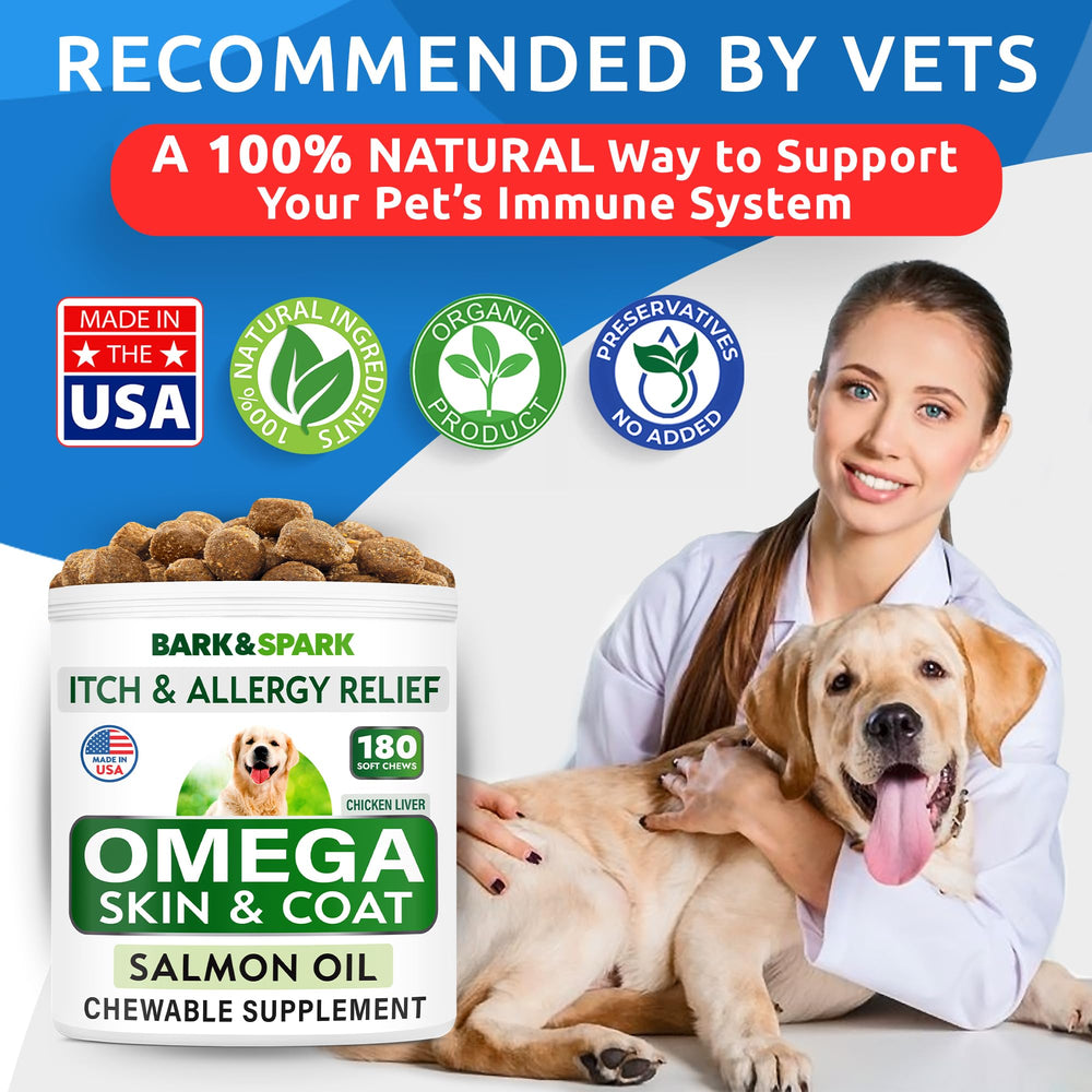 BARK&SPARK Omega 3, fácil de mezclar con la comida habitual.