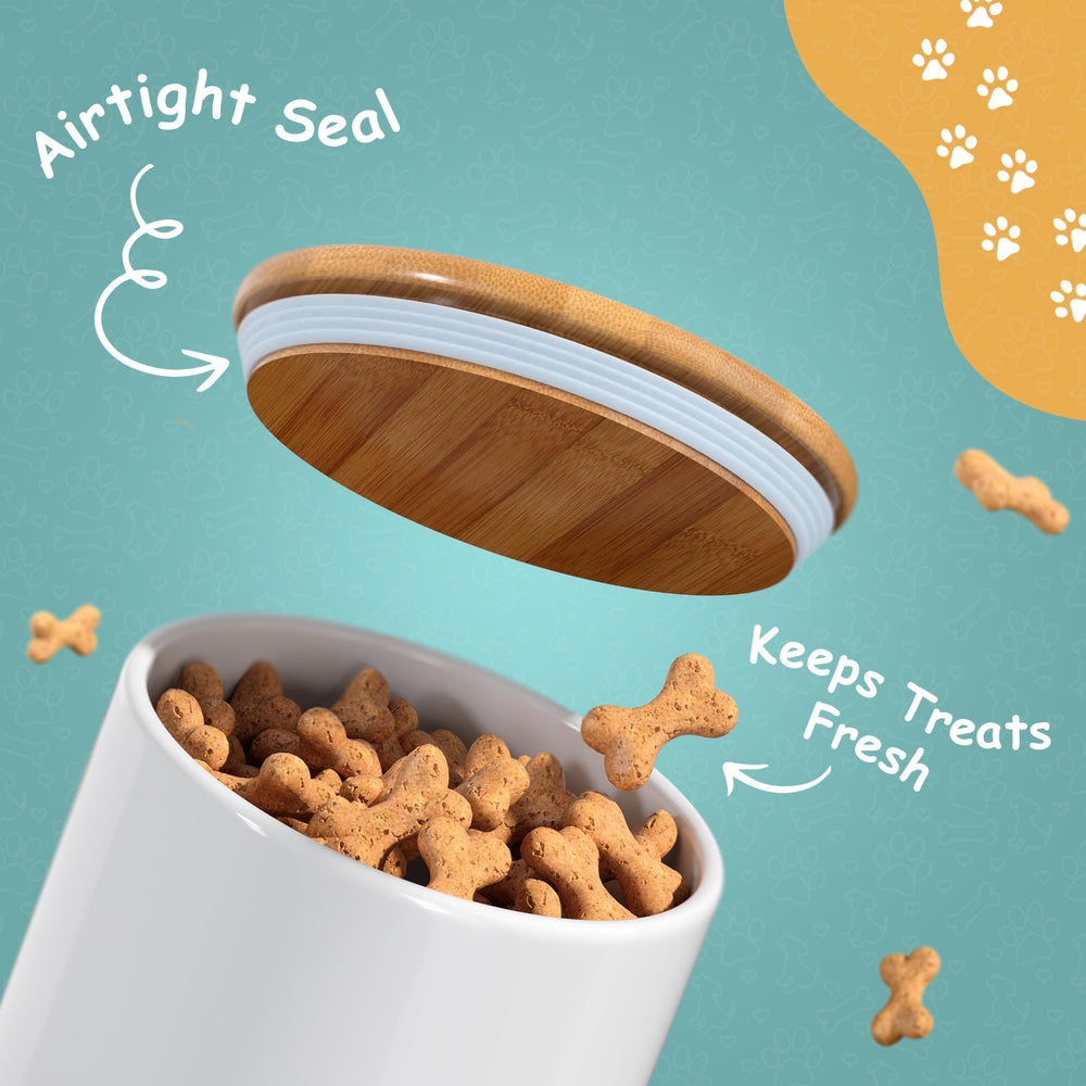Barnyard Designs contenedor de premios para perro, capacidad de 57 onzas.