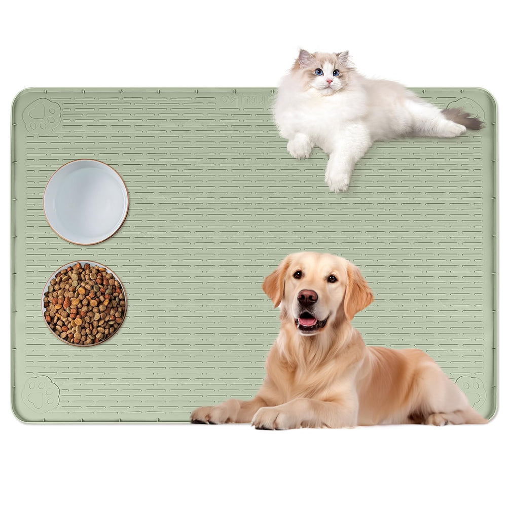 Bartuke alfombrilla de alimentación para gatos 40x28, espacio para comer juntos.