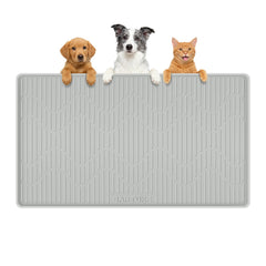 Bartuke alfombrilla de alimentación de silicona para gatos y perros, 81x56 cm, mantiene el área limpia.
