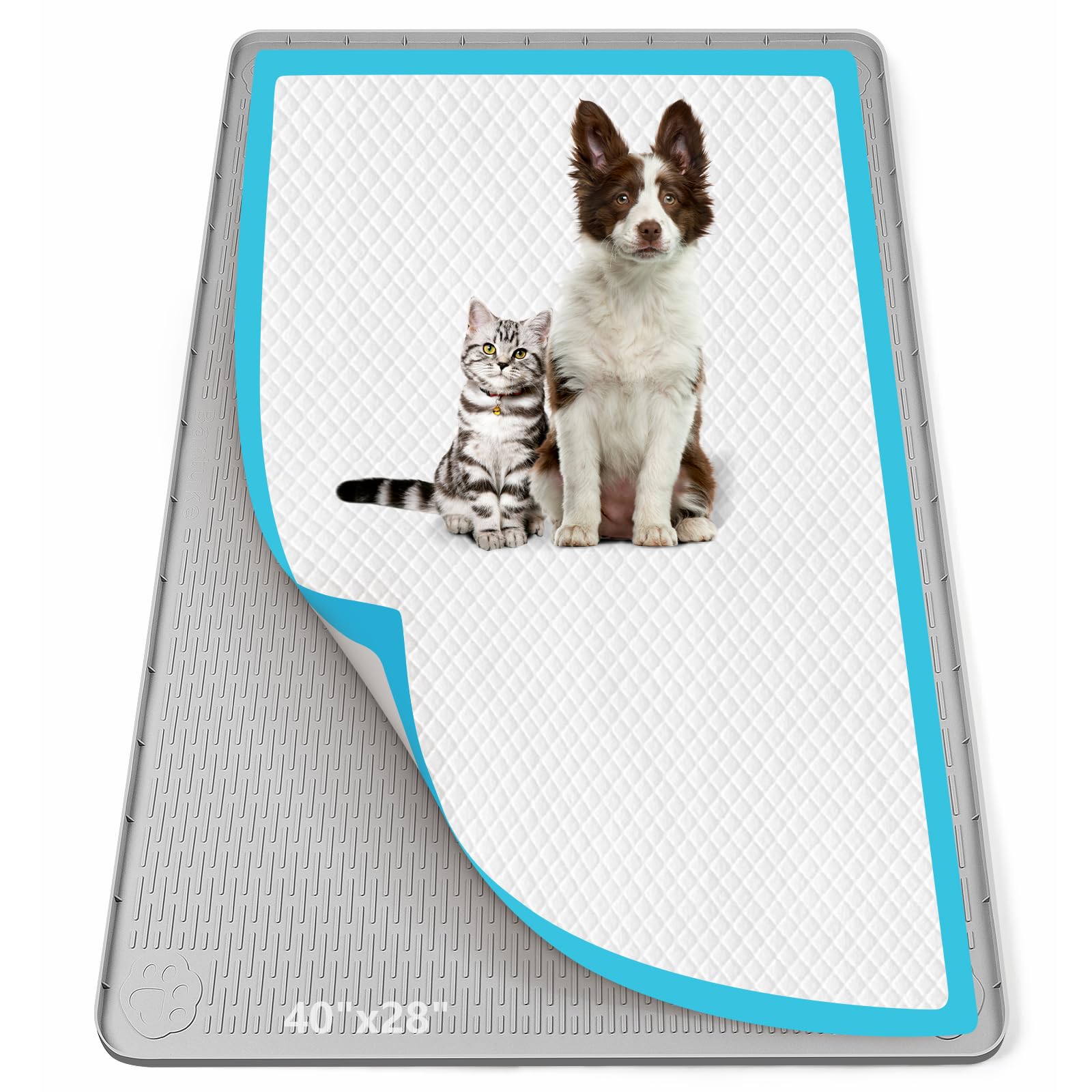 Bartuke almohadilla de entrenamiento para perros en silicona gris, resistente y duradera.