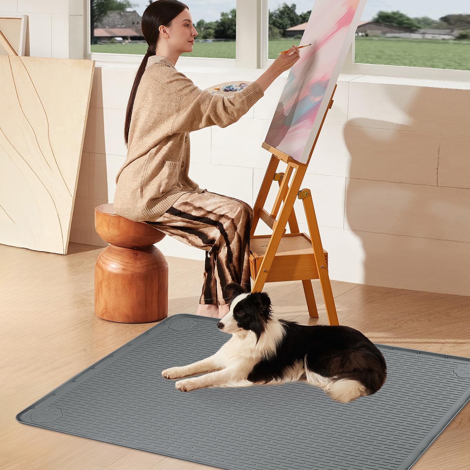 Bartuke superficie de silicona 40x28 protege alfombras durante el uso diario.