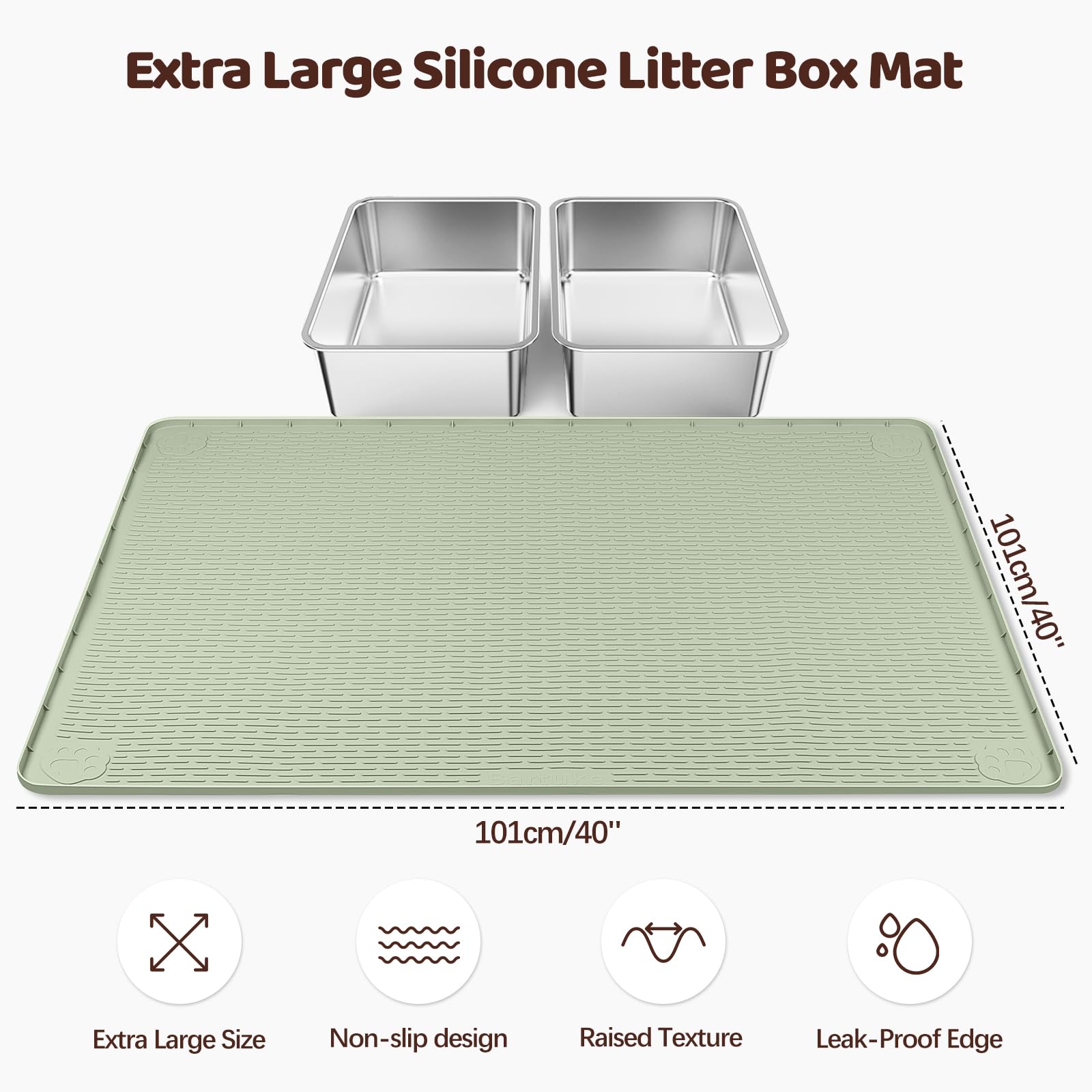 Bartuke Alfombra XL de silicona, suave para las patas del gato.