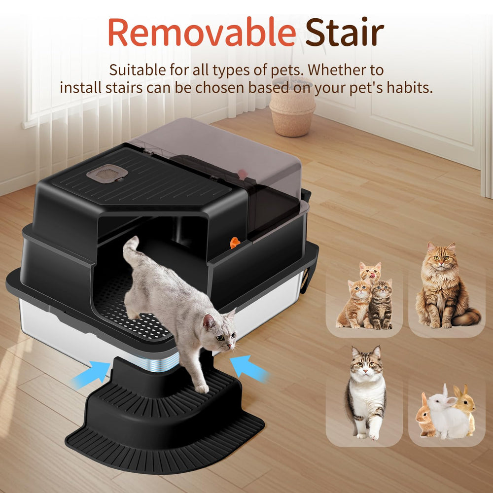 Bartuke XXXL escalera removible de dos peldaños para gatos de todas las edades
