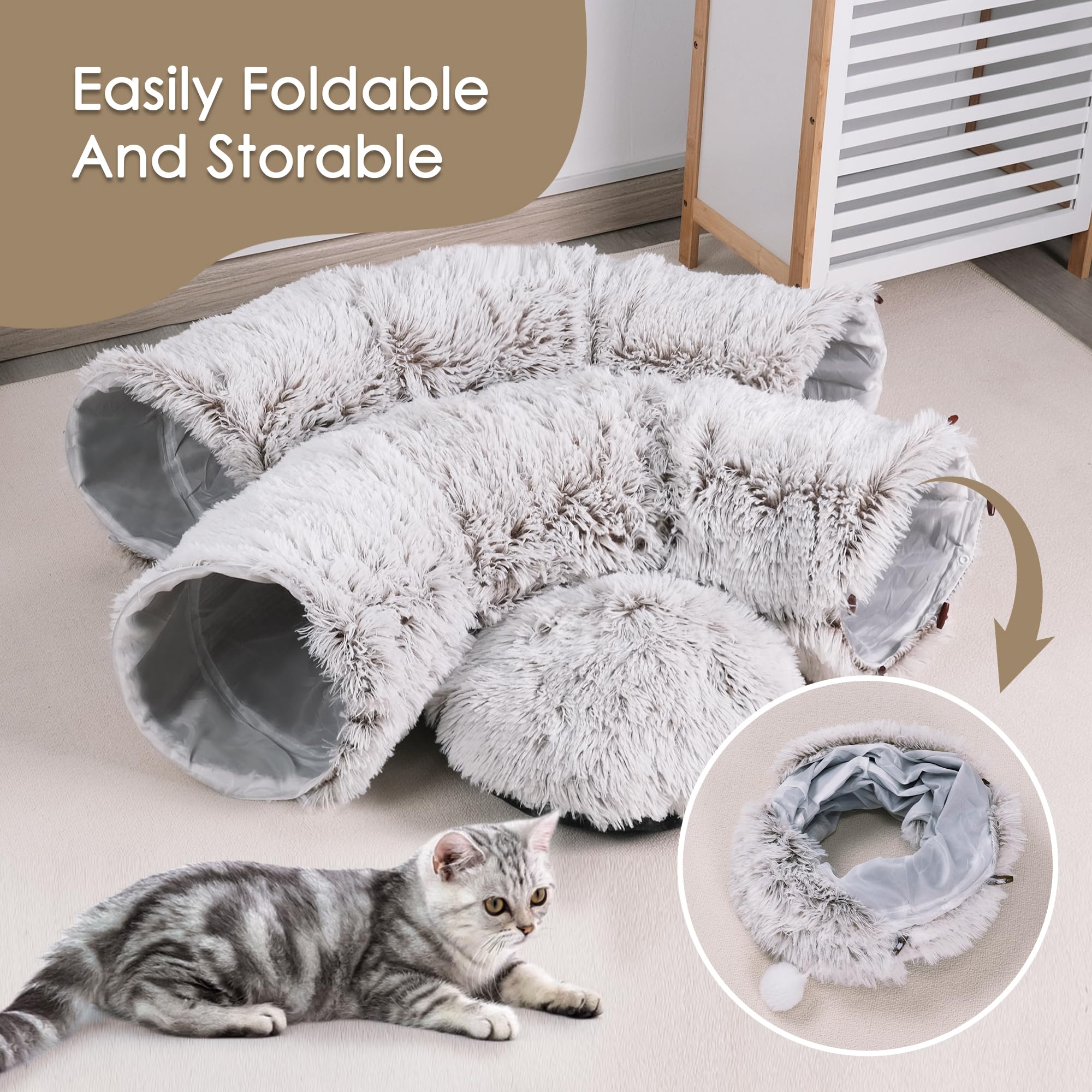 Baseola Tunel Gato: cama desmontable y lavable para higiene.