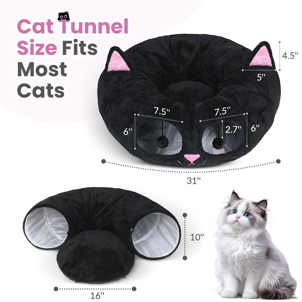 Baseola túnel gato cama lavable, limpieza rápida y sencilla