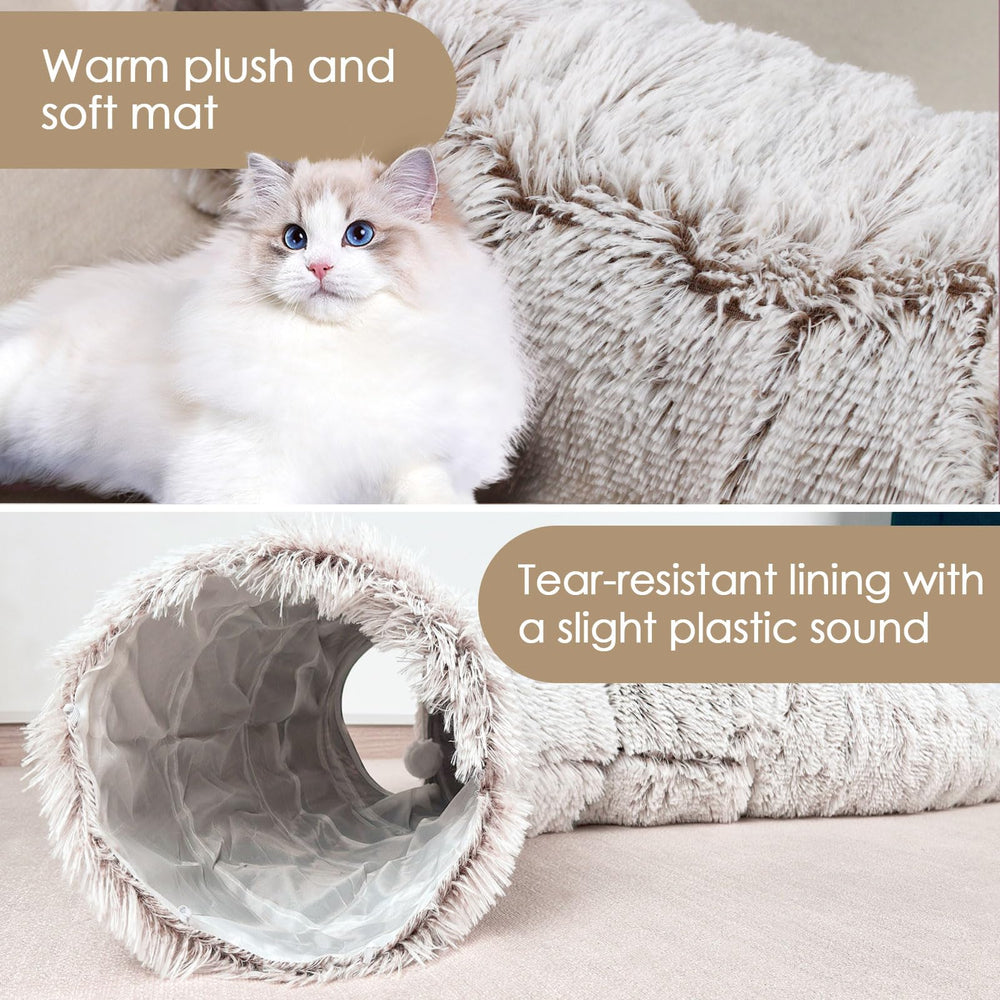 Baseola Tunel Gato, donut espacioso para varias mascotas y compartir juego.