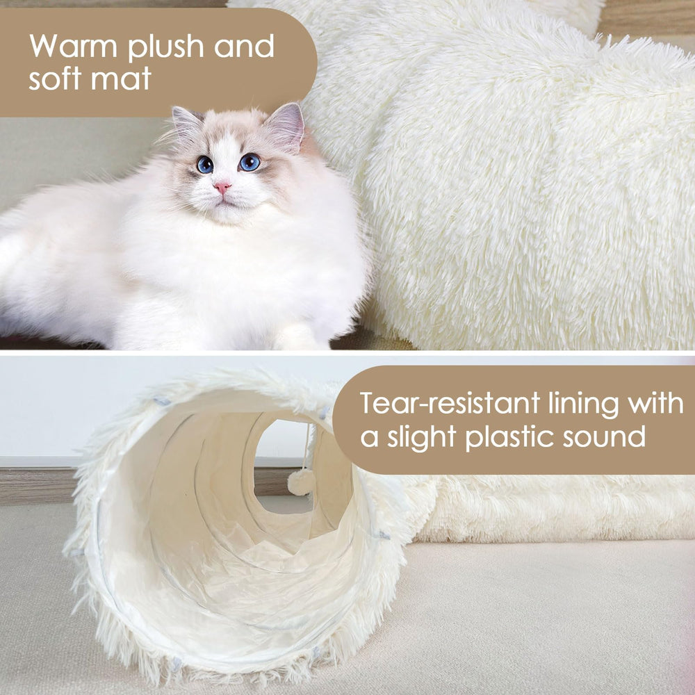 Baseola tunel-gato-entrada-amplia: acceso cómodo para gatos y conejos