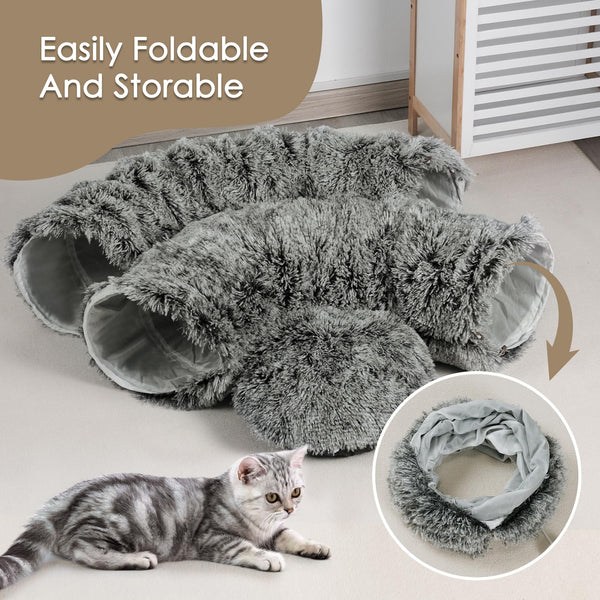 Baseola túnel para gatos: dimensiones adecuadas para varias mascotas en casa.