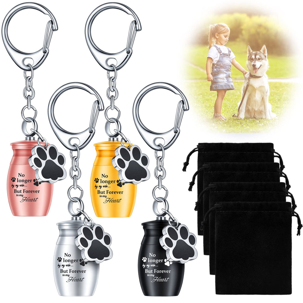 Batiyeer llavero urna para perro en plata, diseño elegante para llevar recuerdos.