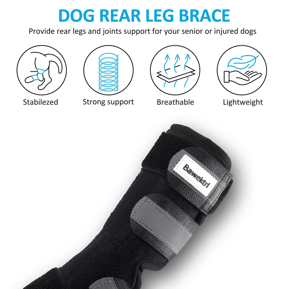 Bawektrl tobillo canino velcro superior e inferior para ajuste seguro
