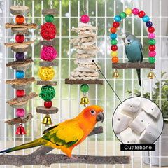 bbjinronjy juguete aves texturas variadas estimula curiosidad y forraje.