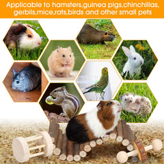 BBjinronjy Juguetes molares para hamster: cadena de manzana para incentivar masticación natural