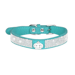 Collar Bbmmayy con brillos de cristal para perro, ideal para paseos con estilo.