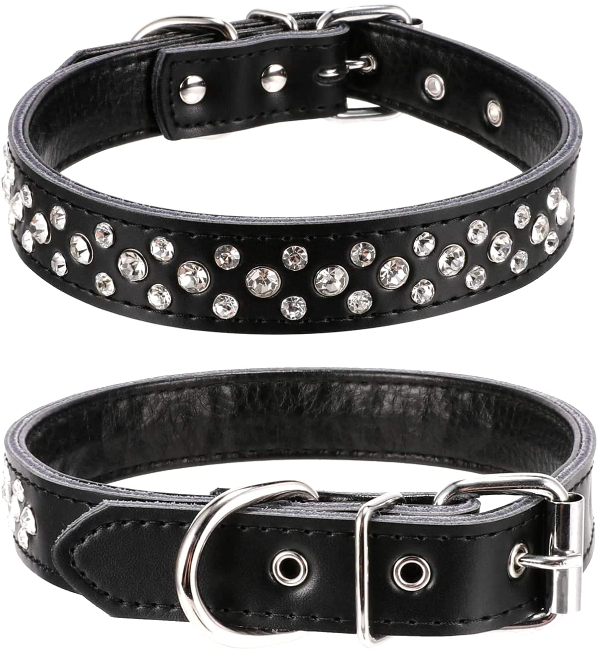 Bbmmayy collar para perro con cristales brillantes, ideal para paseos elegantes.