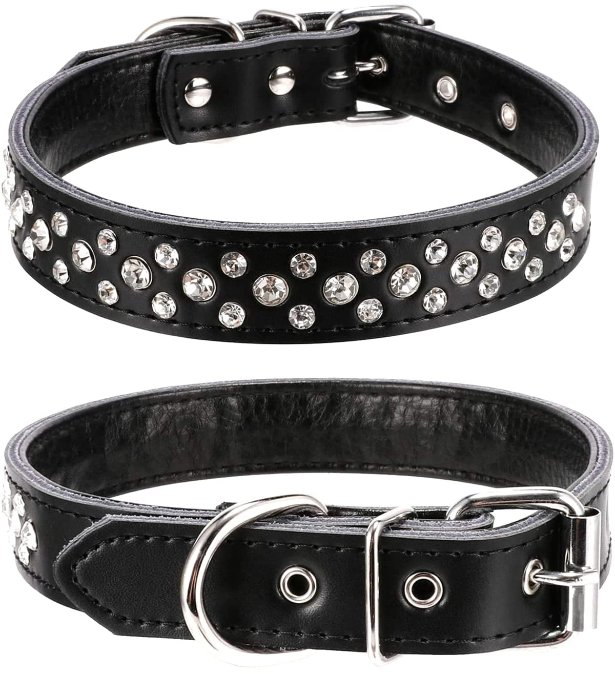 Bbmmayy collar para perro con cristales brillantes, ideal para paseos elegantes.