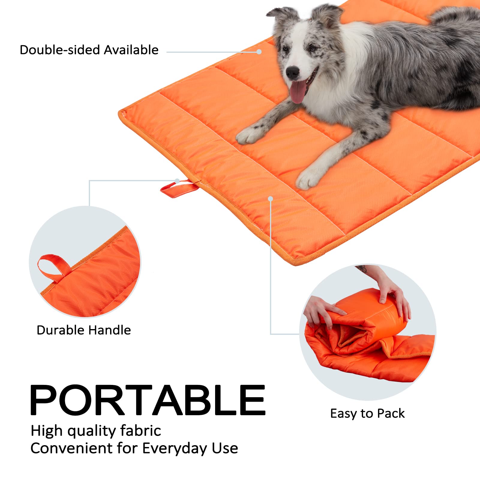 BDEUS cama perro ideal para razas grandes naranja, soporte cómodo