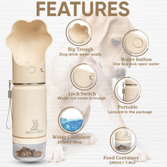 BEACHPUP dispensador de agua con tapa de patita para perros