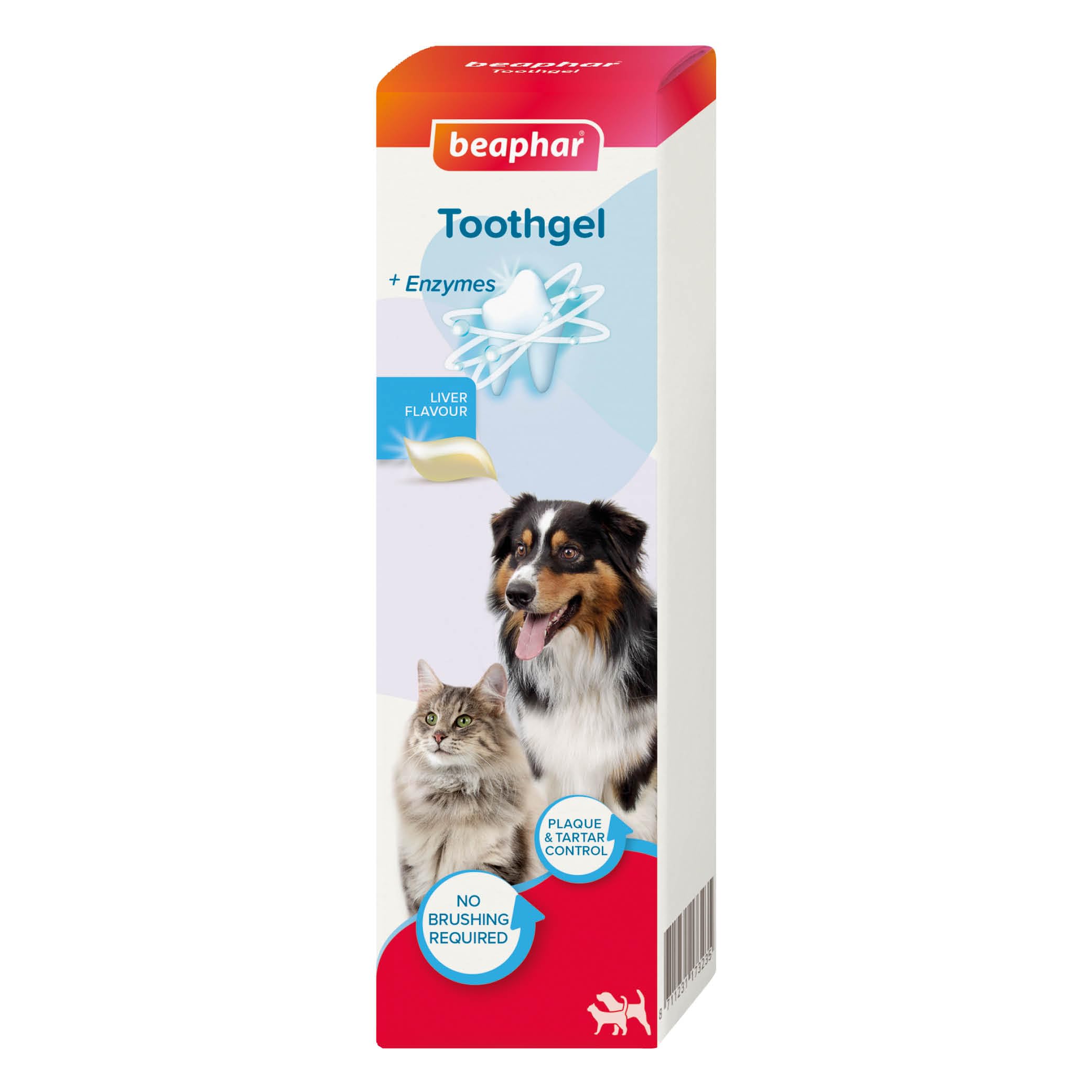 Beaphar gel dental 100 g, aplicación fácil para perros y gatos con sabor a hígado