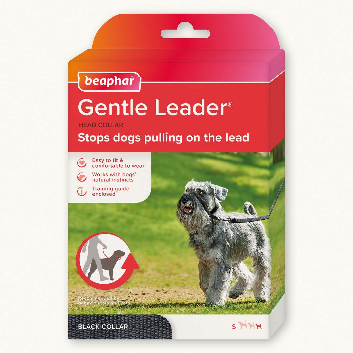 Beaphar Gentle Leader collar en ajuste cómodo para paseos sin tirones.