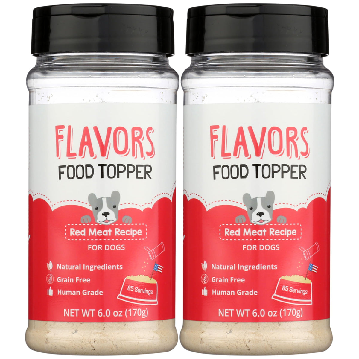 BEAUMONT BASICS Flavors Topper para perro carne roja, mejora el sabor de la comida.